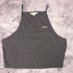 PacSun grey crop top
